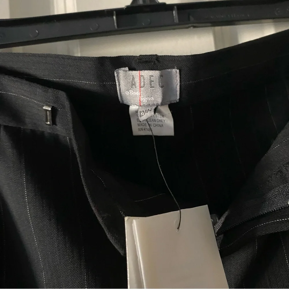 Philippe Adec Black Women’s Striped Dress Pants